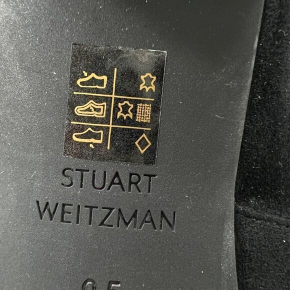 Stuart Weitzman NWOB Lowland Suede Over-The-Knee Boots Black Size 9.5 - Picture 8 of 12